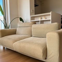 無印良品 ソファ ヘッドレスト、カバー付き