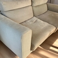 無印良品 3シーターソファ ヘッドレスト カバー付き 綿平織ソファ本体