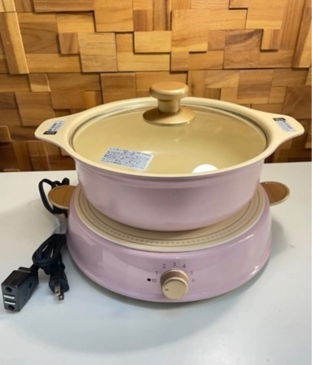 【中古美品】アイリスオーヤマ IH調理器 ricopa IHL-R14-PA アッシュピンク⚪️
