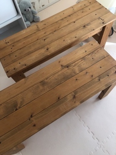 木製　ベンチ　2個セット　100×35.5×45