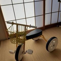 【ネット決済】無印良品　復刻版　カゴ付三輪車　黄色