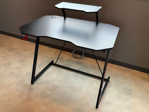 MOTPKゲーミングデスク パソコンデスク　モニター台・ヘッドホンフック付き