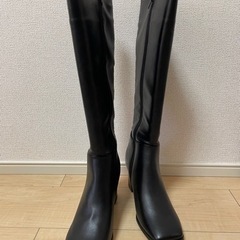 GRL スクエアトゥロングブーツ25.0cm