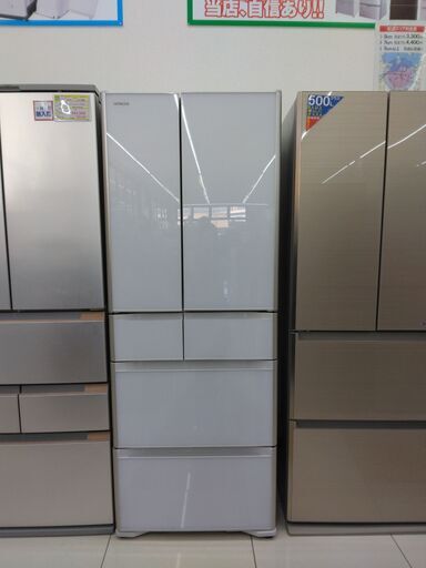 【HITACHI/505L冷蔵庫/2019年製/R-XG51J/5人以上用/ファミリー冷蔵庫】