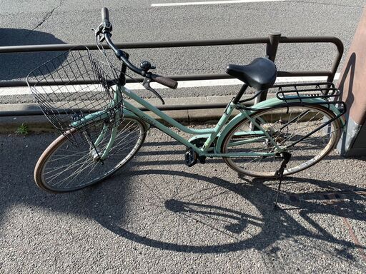 自転車　No.955　アサヒ　CASULY　グリーン　6段変速　LEDオートライト　【リサイクルショップどりーむ天保山店】 自転車 No.955 アサヒ CASULY グリーン 6段変速 LEDオートライト