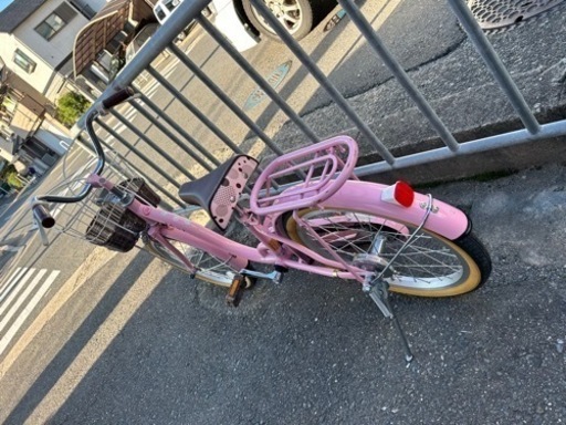 自転車 ホワイト カスタム☆592 子供用自転車（青）【リサイクルマート 