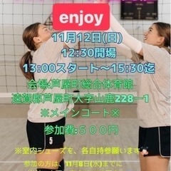 ⭐️11/12(日)enjoy ソフトバレーボール🏐