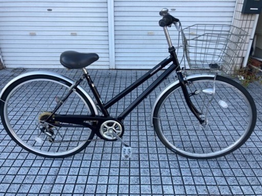 【27インチ自転車】美品❗️6段変速　LEDオートライト付　サイクルベースあさひ製　大きめの前カゴ使用❗️若林自転車　浜大津店　SALE中❗️
