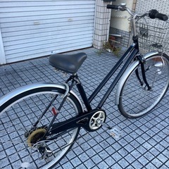 【27インチ自転車】美品❗️6段変速　LEDオートライト付　サイクルベースあさひ製　大きめの前カゴ使用❗️若林自転車　浜大津店　SALE中❗️ 27インチ自転車】美品❗️6段変速 LEDオートライト付 サイクルベースあさひ
