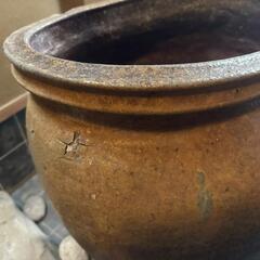 大きな骨董水瓶、玄関用、常滑焼