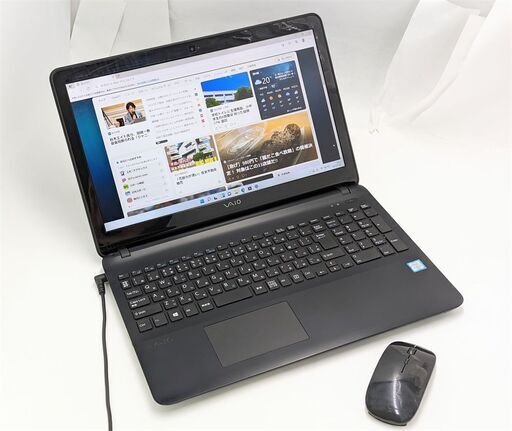 送料無料 15.5型 ノートパソコン SONY VJS151C11N 中古良品 第6世代 Core i5 8GB DVDRW 無線 Bluetooth カメラ Windows11 Office 保証付