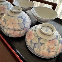 レトロ花柄ご飯茶碗10個セット