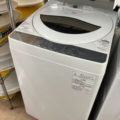 TOSHIBA 5.0kg 洗濯機 2019年製 AW-5G6(W) No.178○ ※現金、