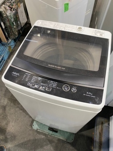 北九州市内配送無料　保証付き　2022年　AQUA 5.0kg 全自動洗濯機 AQW-G5MJ-W （ホワイト） 洗濯機本体