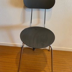 【値下げしました◎】無印良品 スチールチェア 椅子 ダークグレー