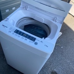 福岡市内配送設置無料　2020年　洗濯機 縦型 一人暮らし 5.5kg 簡易乾燥機能付洗濯機 ハイセンス Hisense HW-K55E コンパクト シンプル 時短機能付 予約機能付