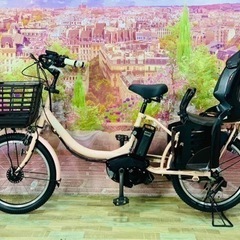 ❶5822子供乗せ電動アシスト自転車ブリヂストン20インチ良好バ...