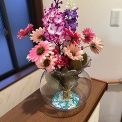 ダイソーの金魚鉢で作った造花No.12