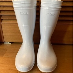 長靴　日本製　23.5　ゾナ　Ｇ3　耐油　白　ホワイト　カバー付...