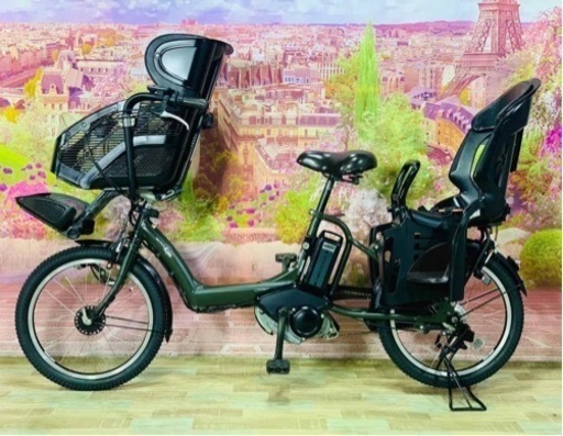 ❶5819子供乗せ電動アシスト自転車YAMAHA 20インチ良好バッテリー