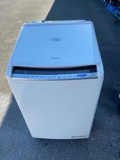 北九州市内配送無料　保証付き　2018年日立 全自動洗濯乾燥機 ビートウォッシュ 洗濯8kg 本体幅57cm 本体日本製 BW-DV80C