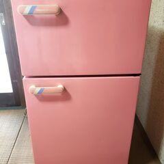 【ジャンク品】冷えない冷蔵庫  ピンク  昭和レトロ アンティーク