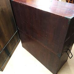 5/8和箪笥 二本松箪笥 重ね 蕨手 小槌 アンティーク レトロ 家具