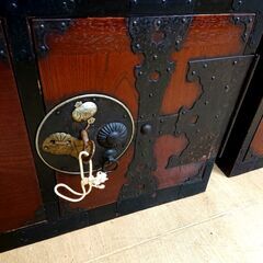 5/8和箪笥 二本松箪笥 重ね 蕨手 小槌 アンティーク レトロ 家具