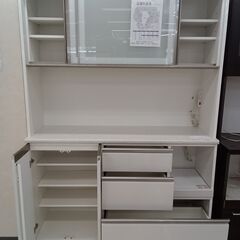☆ジモティ割あり☆ キッチンボード ホワイト W140×D45×H201 