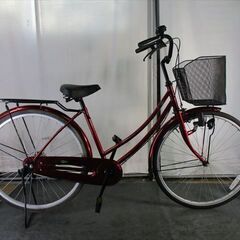 D131 ☆限定特価☆ 中古自転車 プロムナード【 26インチ 赤 軽快車