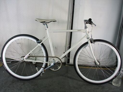 Ｄ129★15800円★整備済み スポーツ中古自転車 シングルスピード【トウキョウバイク　白　650ｃ　47ｃｍ】