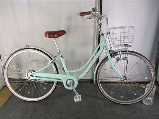 Ｄ130　★13800円★整備済み 中古子供自転車 ブリジストン　リコリーナ【26インチ　薄緑 】