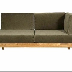 【未使用ソファカバー付】a.depeche(アデペシュ)ソールLDソファセット(レフト＋アームレス)