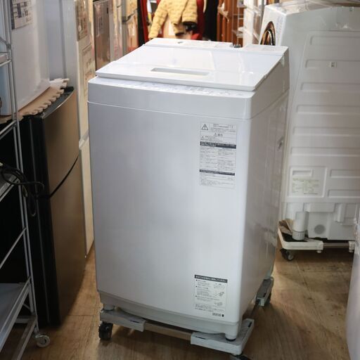 324)【美品】東芝 8.0kg 全自動洗濯機 ZABOON ザブーン AW-8D6 グランホワイト 2018年製 TOSHIBA