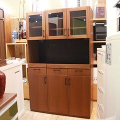 317)レグナテック 120キッチンキャビネット 食器棚 メリッサ ウォールナット・オーク 木製 参考価格198,000円～