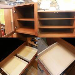 317)レグナテック 120キッチンキャビネット 食器棚 メリッサ ウォールナット・オーク 木製 参考価格198,000円～