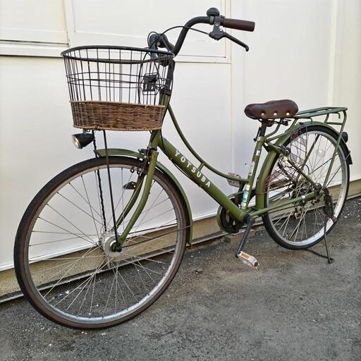 26インチ 6段変速オートライト自転車 グリーン