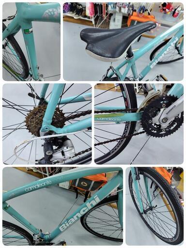 J283☆使用感有り☆クロスバイク☆Bianchi☆camaleonte tre☆3✕
