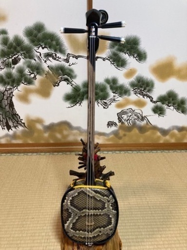③月❹日終了！沖縄三線！新品！　クルチ(黒木)  与那城型　本皮本張り①