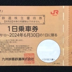 JR九州 1日乗車券 (郵送可能)