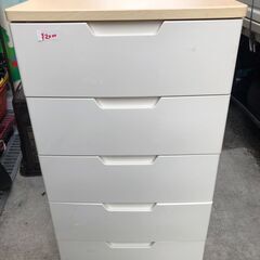 ☆中古￥2,000！5段プラケース　家具　収納家具　幅56㎝ｘ奥...