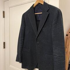 極上 定価8.6万 タリアトーレ テーラードジャケット ブレザー コットンウール ネイビー 48 