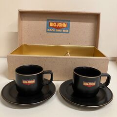 BIG JOHN コーヒーカップ＆ソーサー（ペア）BJM-350 ①