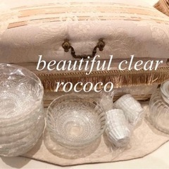 rococo clearガラス容器＆small容器