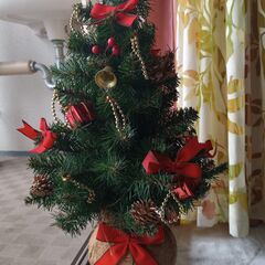 かわいいクリスマスツリー 卓上 ミニツリー 高さ45cm 飾り付...