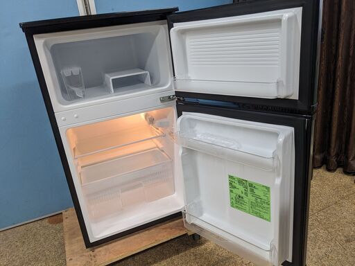 comfee 2ドア冷凍冷蔵庫 90L 2022年製 RCT90BL