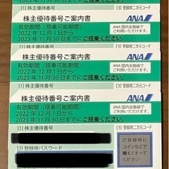 ANA株主優待権　4枚セット 有効期限2023/11/30