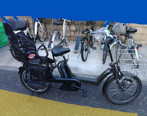 199　電動自転車・リサイクル専門店　　ご試乗をしてから、ご購入できます。  ️２０インチ、チャイルドシート、３人乗り、２人乗り、１人乗り、電動アシスト自転車  安心の３カ月・１００日間・保障、無料・点検サービス・無料交換保証  ブリヂストン、ヤマハ共同生産モデル。  バッテリーは、新品の９０％以上の性能を保持してコンディション良好です。  １回の充電で３０ｋｍ程度の走行が可能です。山手線を半周するくらいの距離走れます。  ️オプション無料。後ろチャイルドシートをかごに