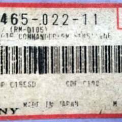 希少 新品未使用 ソニー ◆ CDプレーヤー 純正 リモコン RM-D105 ◇ CDP-C10 その他に デッドストック ◆ SONY 