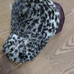 【美品】豹柄レオパードCAPヒョウ柄帽子